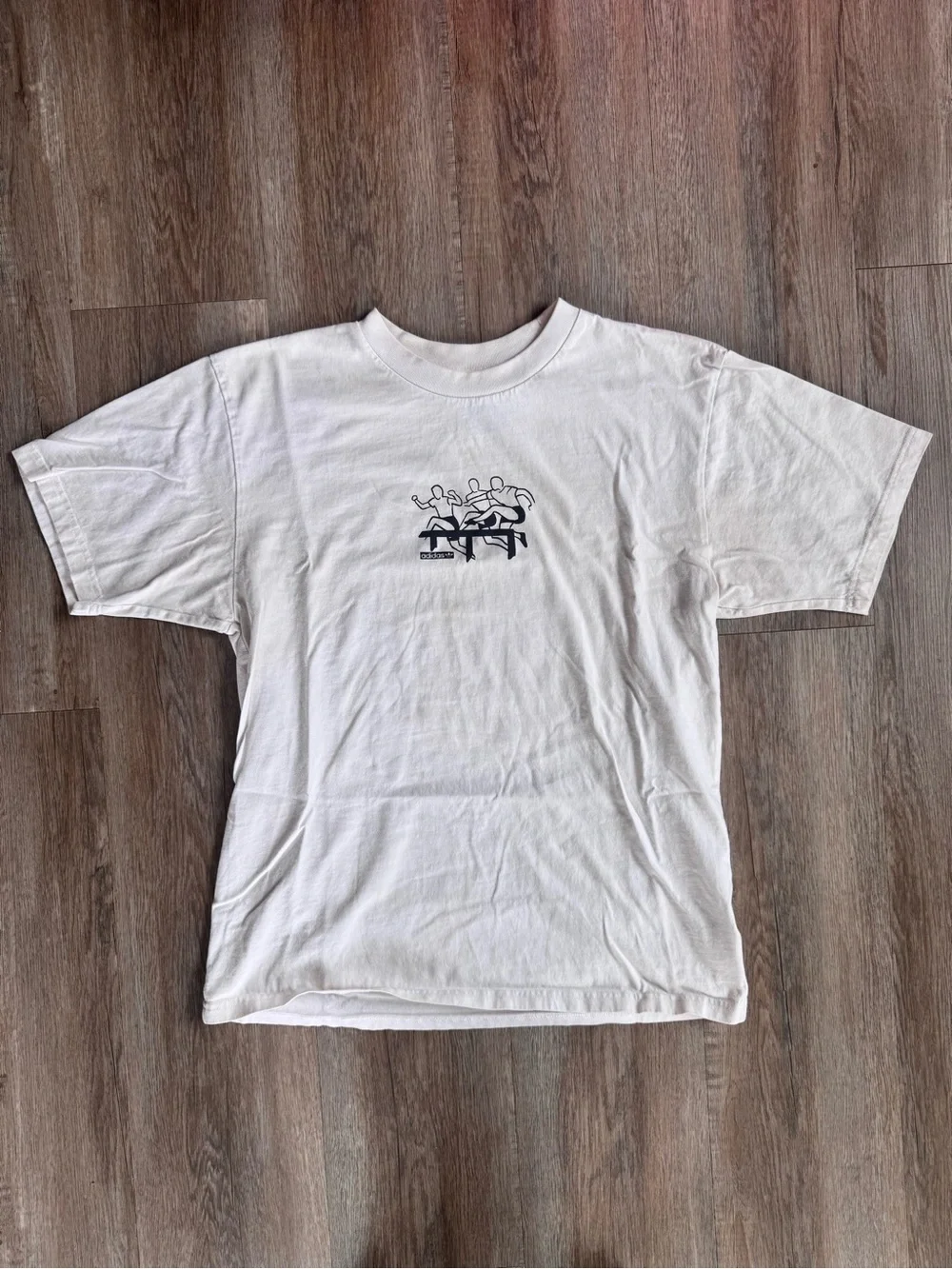 Vintage Adidas Track Hurdles Running T-Shirt - size Medium